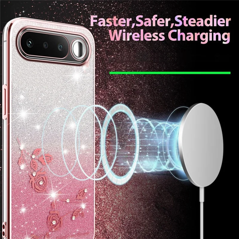 KADEM For Realme 16 5G Phone Case Flower TPU Flexible Gradient Phone Cover - Pink