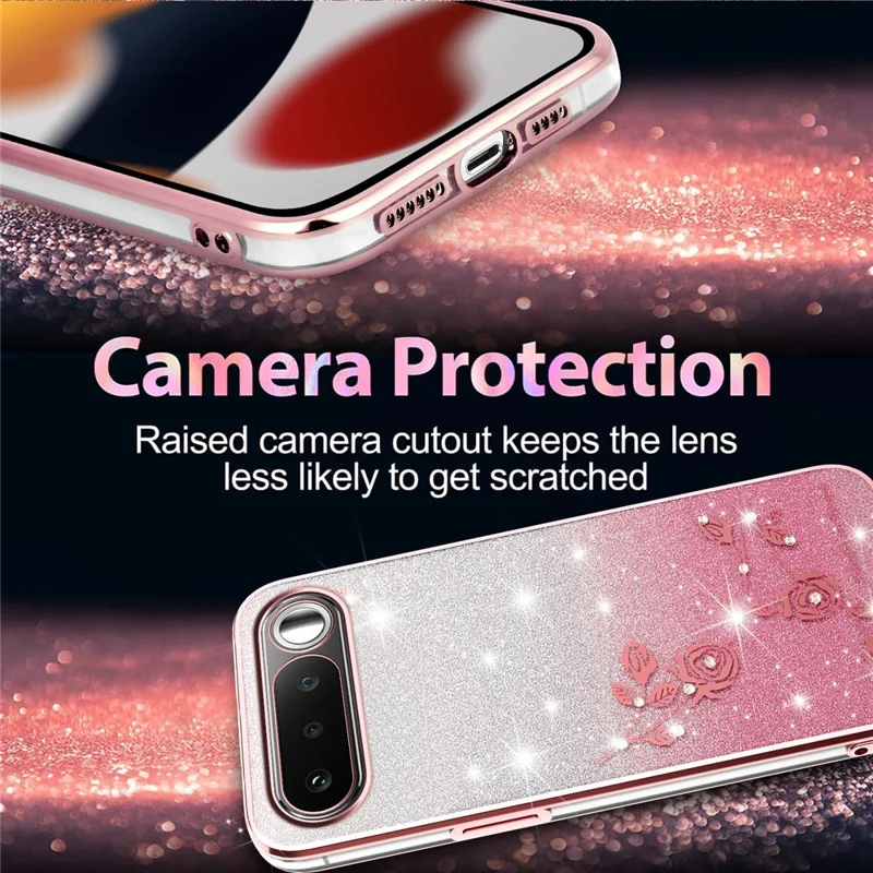 KADEM For Realme 16 5G Phone Case Flower TPU Flexible Gradient Phone Cover - Pink