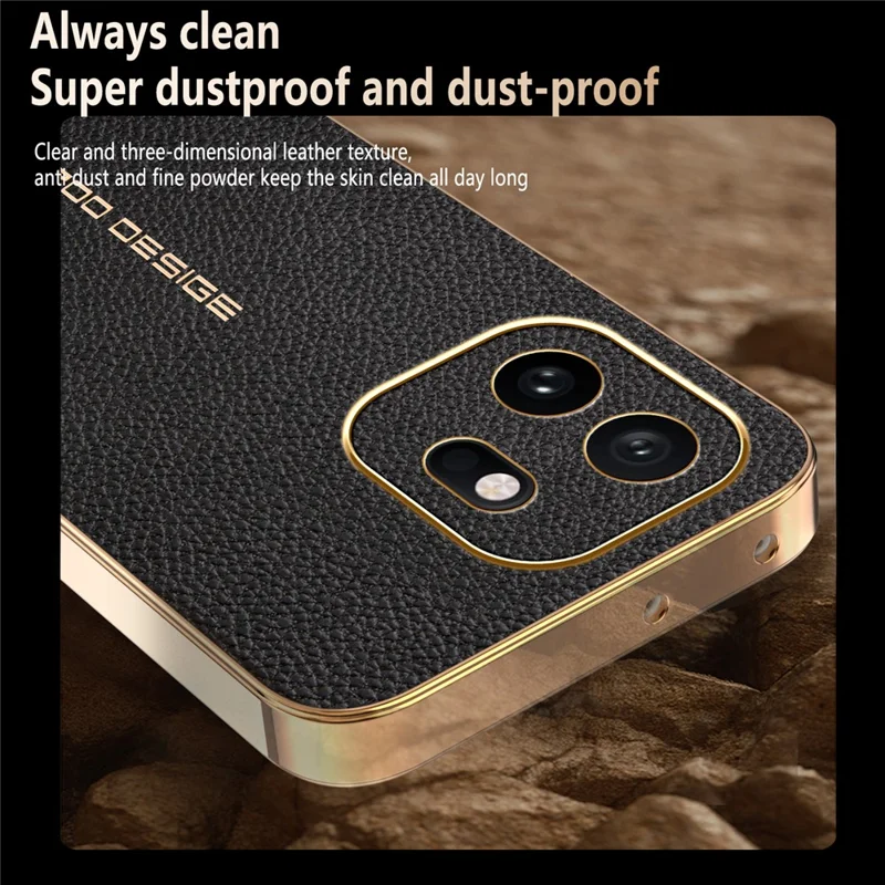 For OnePlus 15T 5G Case Anti Scratch Litchi Texture TPU Leather PU Phone Back Cover - Sort