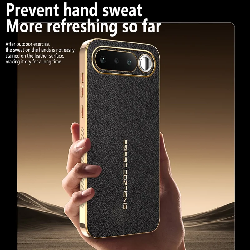 Capa para Realme 16 5G Antiarranhões Textura Litchi TPU Couro PU Capa Traseira para Telemóvel - Preto