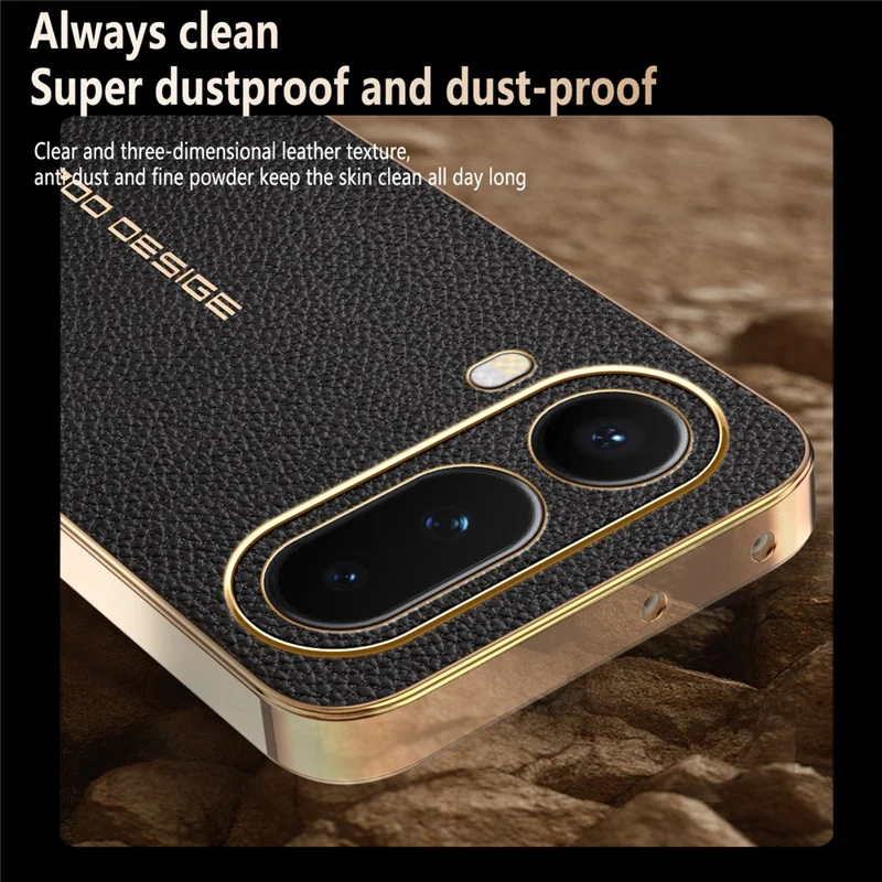 Cover per Honor Magic8 Pro Air 5G Anti Graffio con Texture Effetto Litchi in TPU e Pelle PU - Nero