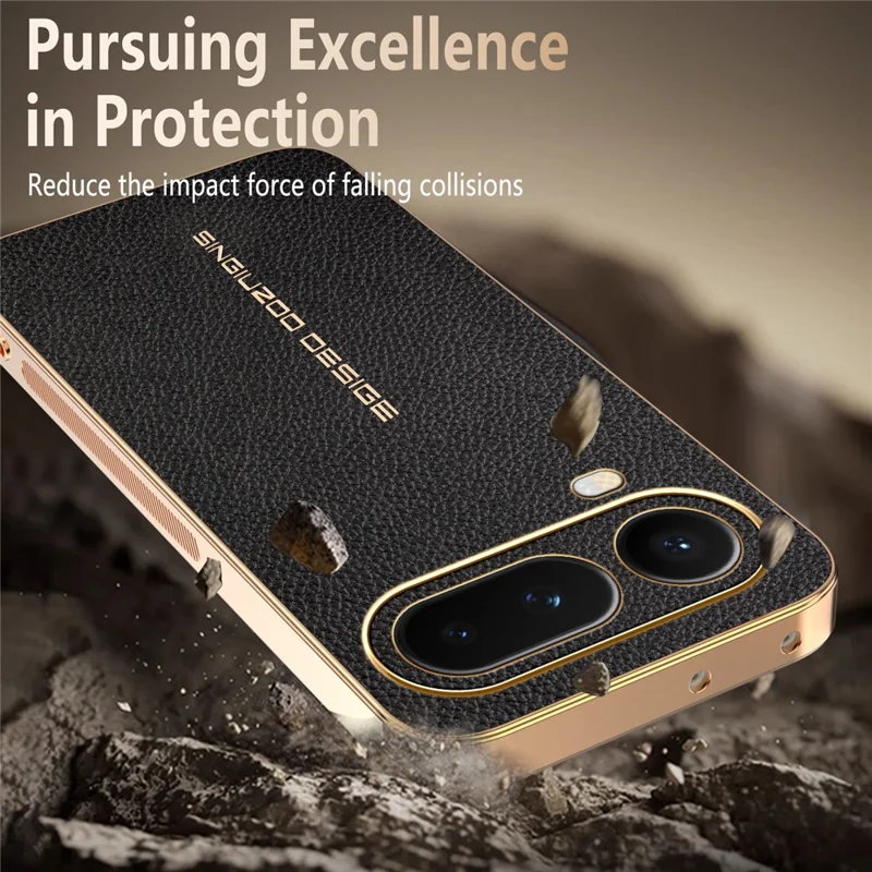 Cover per Honor Magic8 Pro Air 5G Anti Graffio con Texture Effetto Litchi in TPU e Pelle PU - Nero