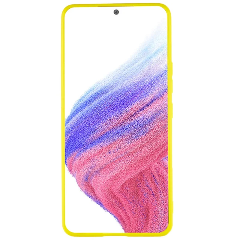 Bump Proof TPU Back Shell for Samsung Galaxy A53 5G , Fingerprint Free Matte Protective Cover Phone Case - Yellow
