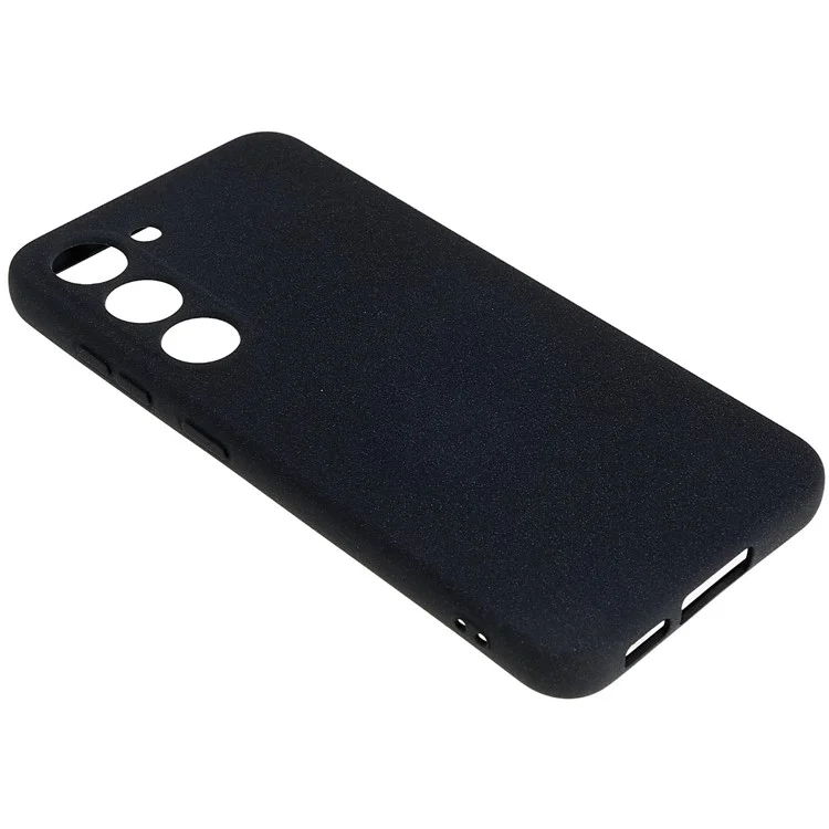 Pour Samsung Galaxy S23+ Double-Sided Smooth Matte Soft TPU Phone Cover Precise Cutouts Camera Protection Case - Noir