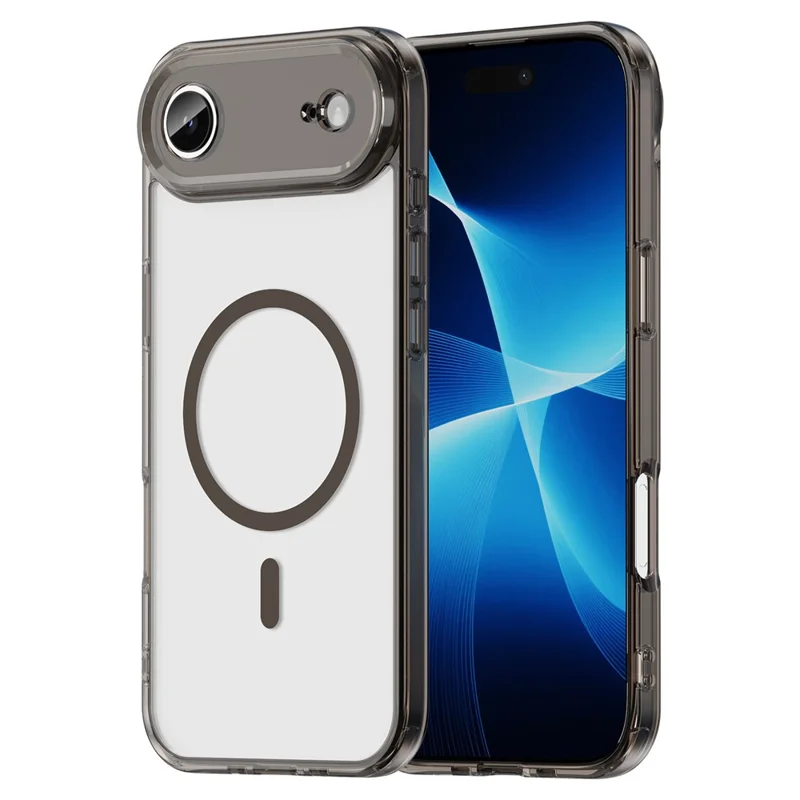 Cover per iPhone Air Compatibile con MagSafe Trasparente in PC + TPU Protezione Anticaduta - Nero Trasparente