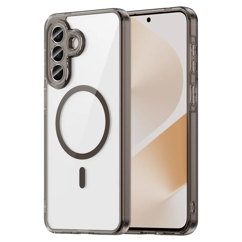 Cover per Samsung Galaxy A57 5G Compatibile con MagSafe Trasparente PC + TPU Copertura Posteriore Antishock - Nero Trasparente