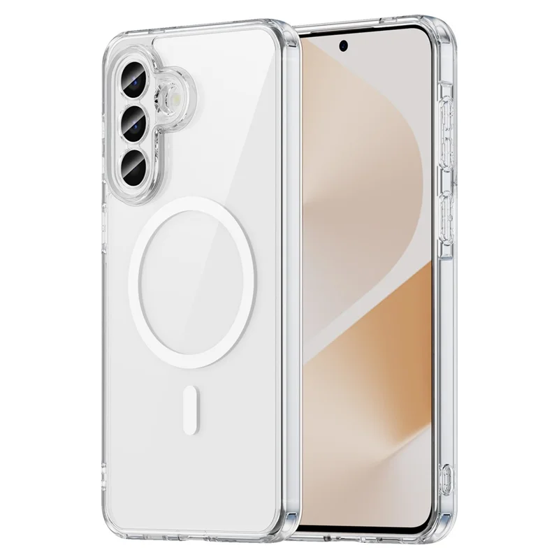 For Samsung Galaxy A57 5G Case Compatible with MagSafe Clear PC + TPU Shockproof Phone Back Cover - Transparent