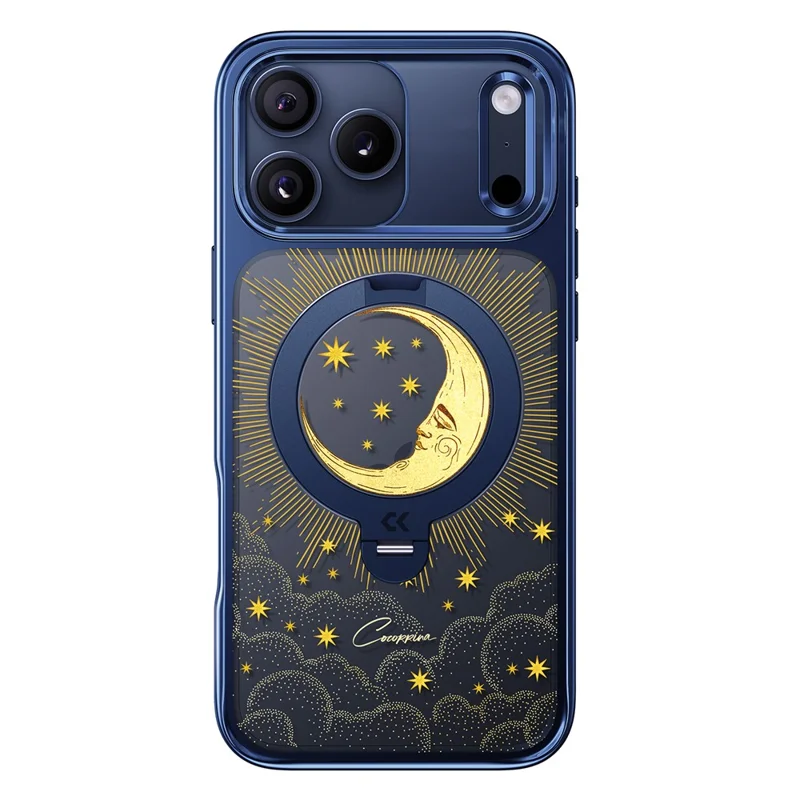 CASEKOO Tarot Series for iPhone 18 Pro Max / 17 Pro Max Magnetic Case UV 3D Printing PC + TPU Phone Cover with Ring Holder Kickstand - Tarot Blue Moon