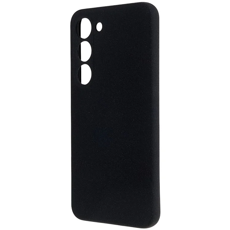 For Samsung Galaxy S23 Flexible TPU Camera Protection Phone Case Double-Sided Matte Anti-Fingerprint Cover - Black