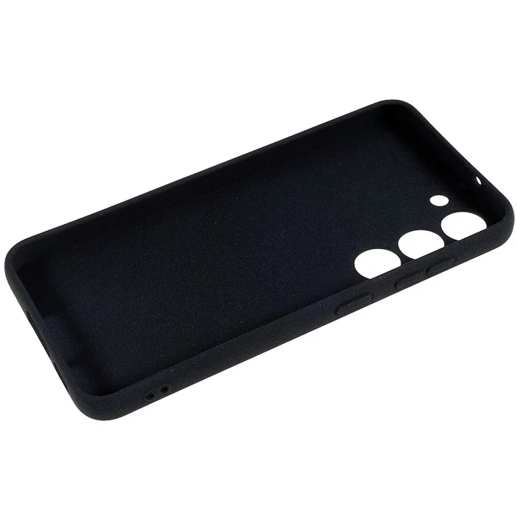 For Samsung Galaxy S23 Flexible TPU Camera Protection Phone Case Double-Sided Matte Anti-Fingerprint Cover - Black