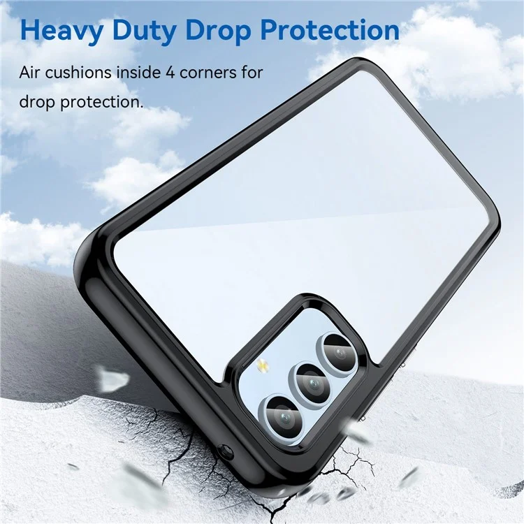 Per Samsung Galaxy A54 5G Phone Case, TPU Bumper+Acrylic Back Drop Resistant Protective Cover - Nero