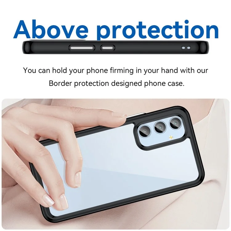 Per Samsung Galaxy A54 5G Phone Case, TPU Bumper+Acrylic Back Drop Resistant Protective Cover - Nero