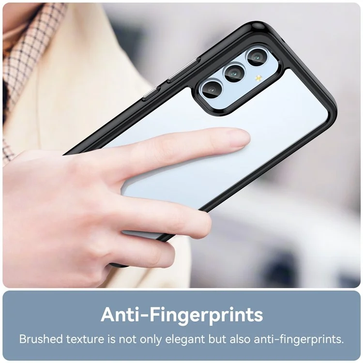 Per Samsung Galaxy A54 5G Phone Case, TPU Bumper+Acrylic Back Drop Resistant Protective Cover - Nero
