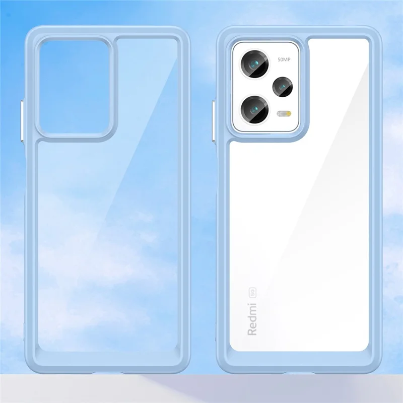 For Xiaomi Redmi Note 12 Pro 5G / Note 12 Pro Speed 5G / Poco X5 Pro 5G Phone Case, Scratch Proof TPU Bumper+Acrylic Back Protective Cover - Blue