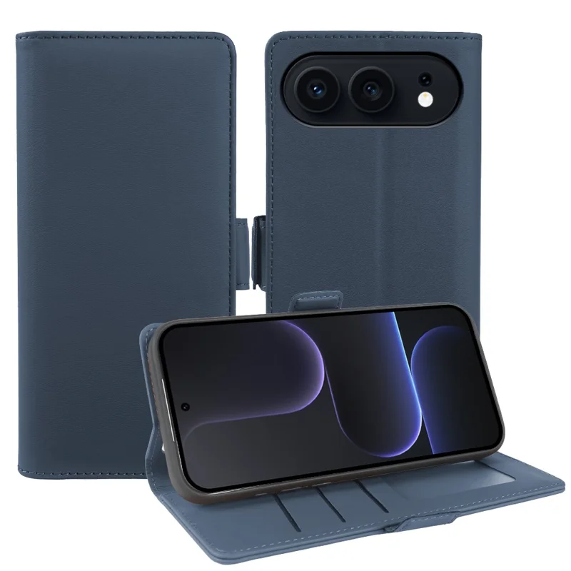 Cover portafoglio in pelle per Honor 500 5G con supporto, custodia touch in TPU + PU - Blu
