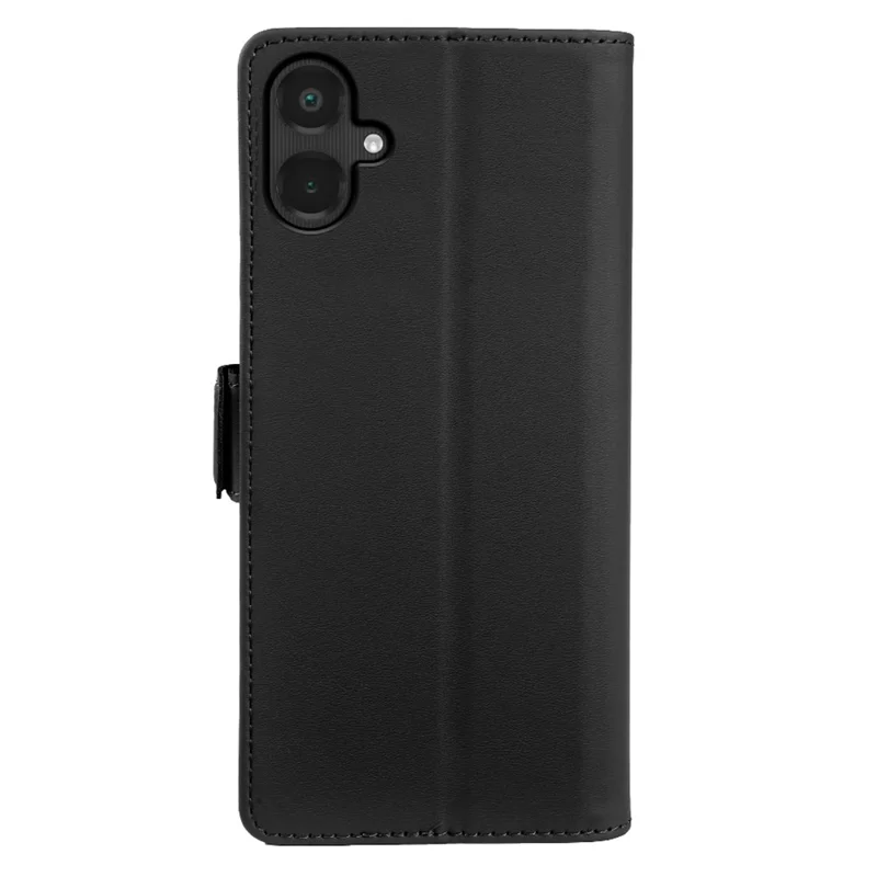 Cover in pelle con portafoglio e supporto per Samsung Galaxy A06 5G, custodia TPU + PU con rivestimento touch nera