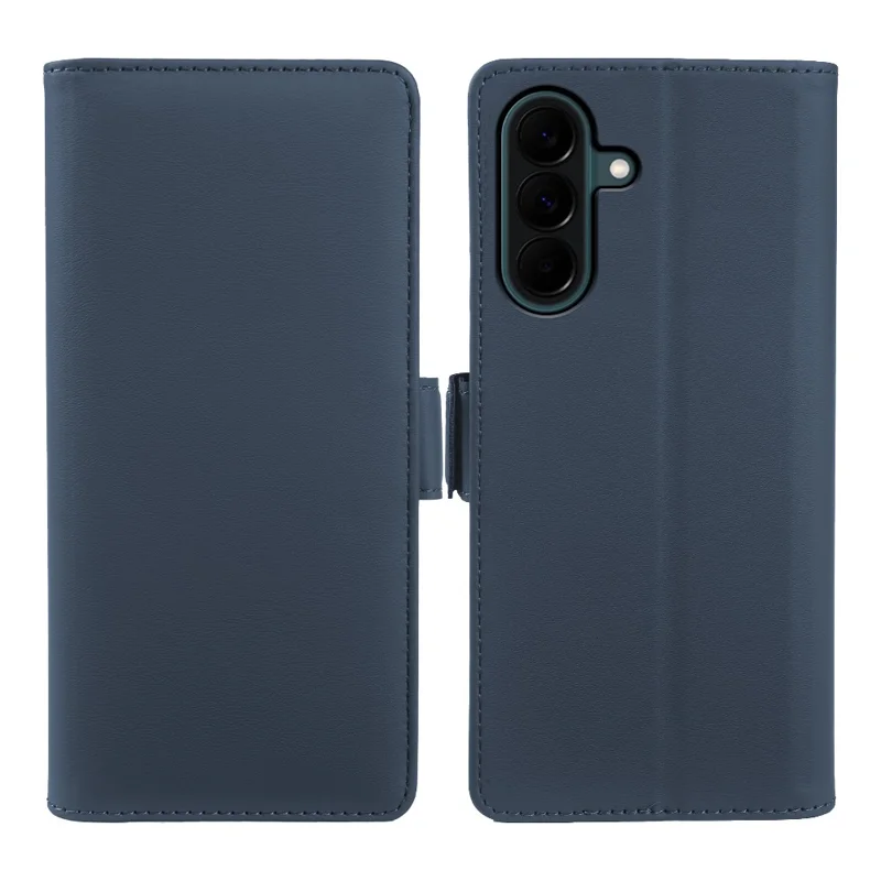 Capa Carteira em Pele para Samsung Galaxy A37 5G com Suporte TPU + Capa Tátil em PU - Azul