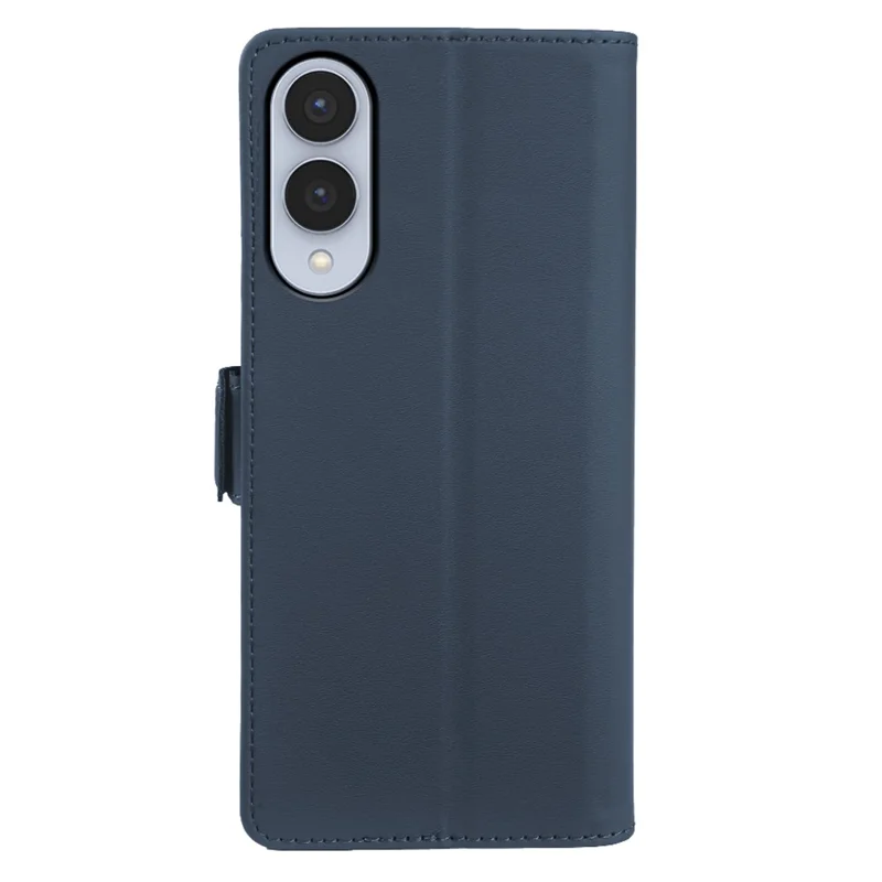 For Samsung Galaxy S25 Edge Leather Case Wallet Stand TPU + PU Skin-touch Cover - Blue