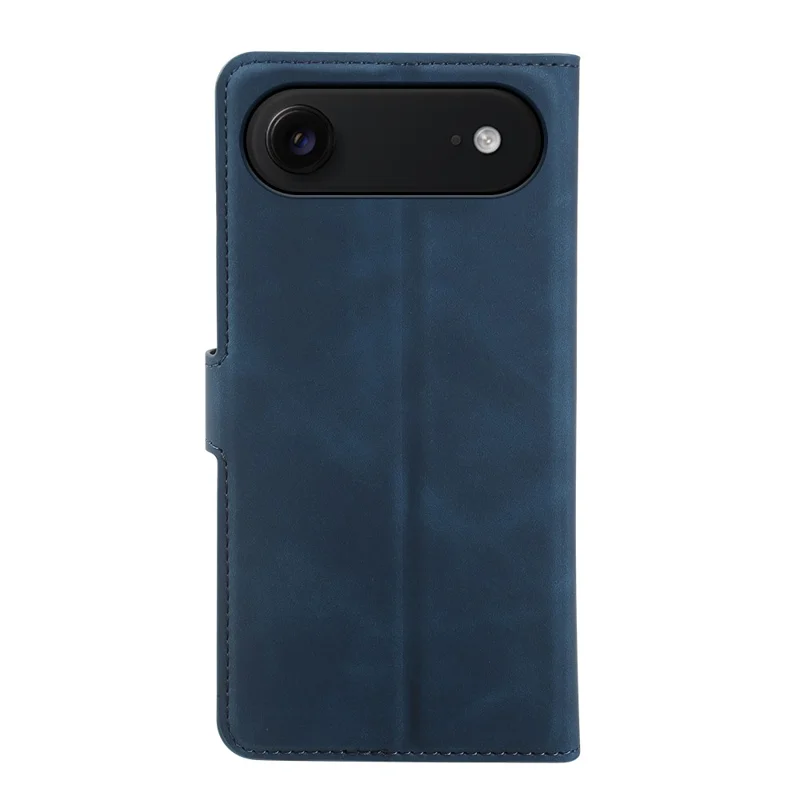 For iPhone Air Wallet Stand Case Card Slots Skin-feel TPU + PU Leather Flip Cover - Blue