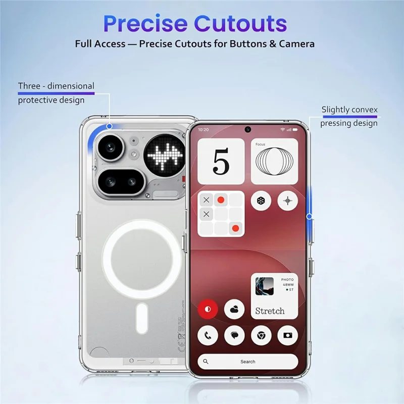 Funda magnética para Nothing Phone (4a) Pro Transparente TPU cubierta anti-caída