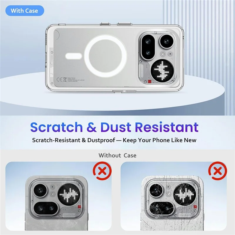 Funda magnética para Nothing Phone (4a) Pro Transparente TPU cubierta anti-caída