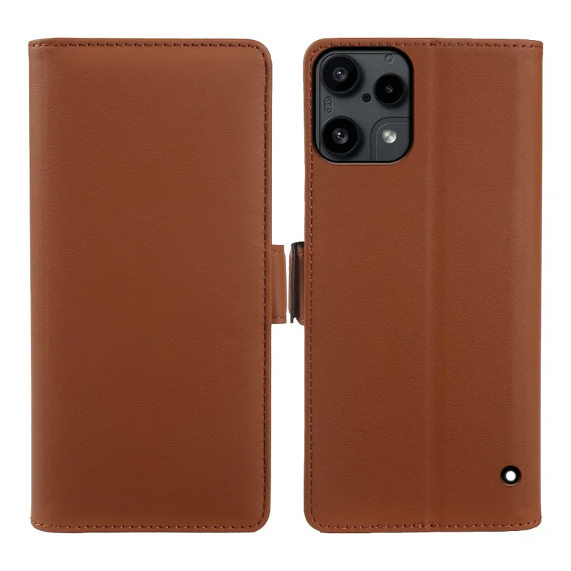 Funda tipo cartera de cuero para Nothing Phone (3a) Lite 5G con soporte, cubierta táctil de TPU + PU - Marrón