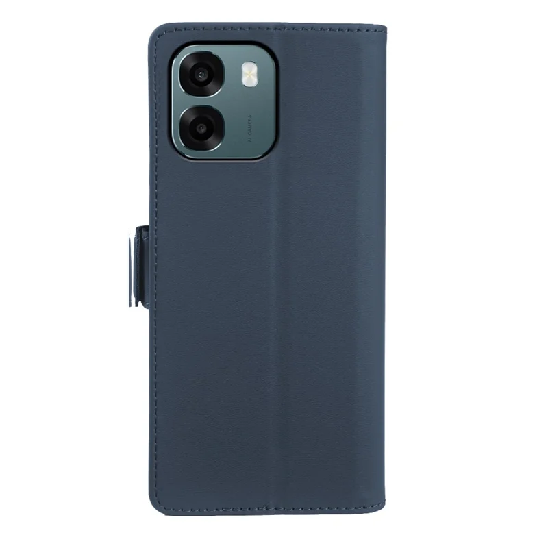 For Oppo A6 5G Leather Case Wallet Stand TPU + PU Skin-touch Cover - Blue