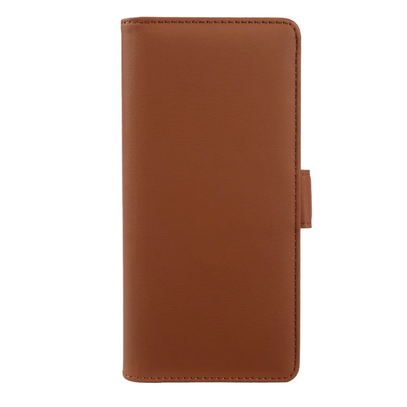 For Oppo A6x 4G Leather Case Wallet Stand TPU + PU Skin-touch Cover - Brown