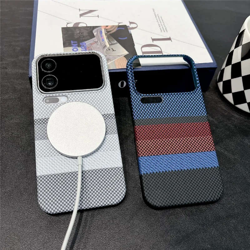 For Xiaomi 17 Pro Max Magnetic Case Striped Textile Pattern Skin-touch PC Cover - Yellow Stripe