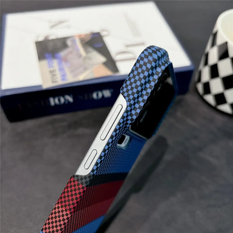 For Xiaomi 17 Pro Max Magnetic Case Striped Textile Pattern Skin-touch PC Cover - Yellow Stripe