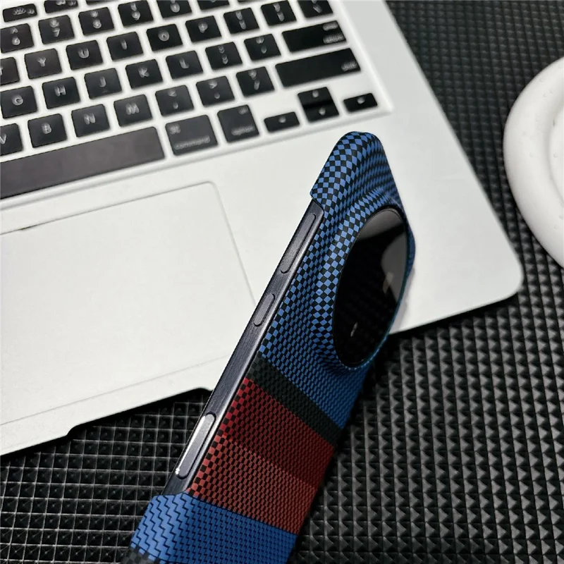 Obudowa magnetyczna do Honor Magic8 Pro 5G z motywem tkaniny w paski, pokryta miękką powłoką PC - żółte paski