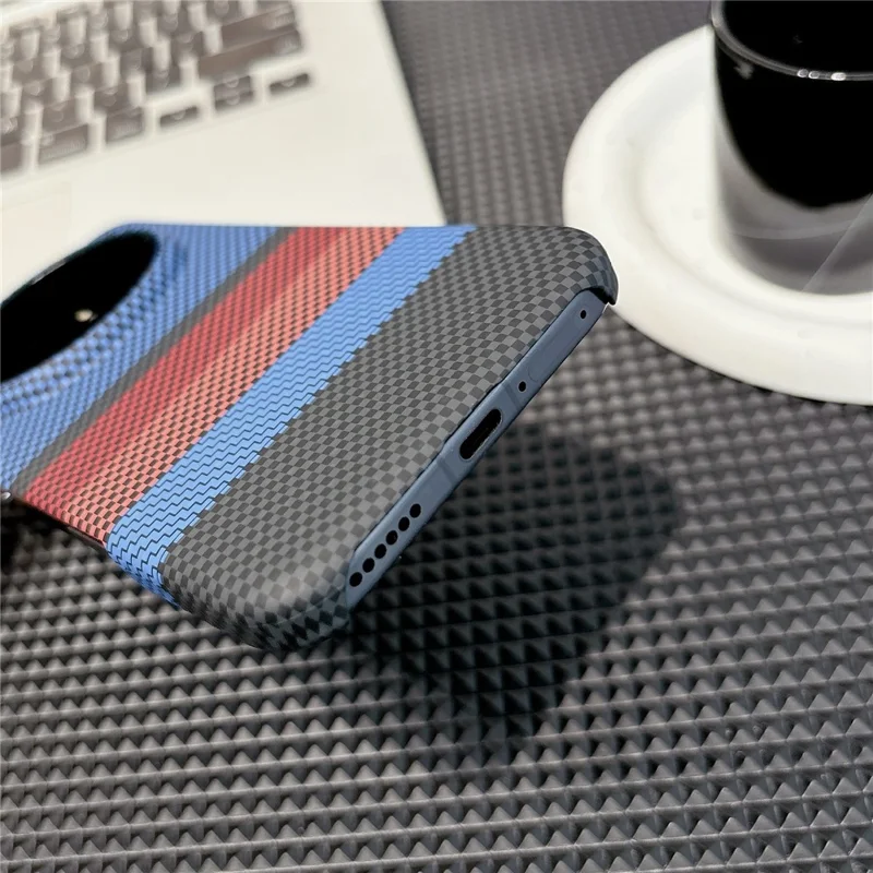 Obudowa magnetyczna do Honor Magic8 Pro 5G z motywem tkaniny w paski, pokryta miękką powłoką PC - żółte paski