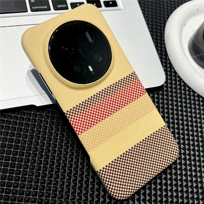 غطاء هونر ماجيك8 5G مغناطيسي بتصميم منسوج مخطط - أصفر مخطط