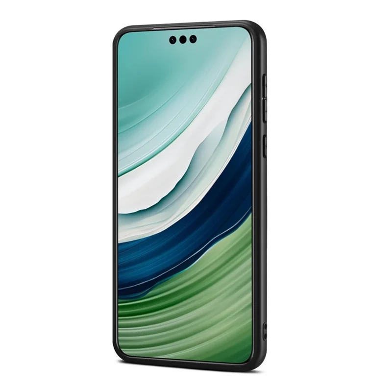 Capa Magnética para Telemóvel Huawei Mate 60 Pro / 60 Pro+ com Estampado Floral, Capa Protetora em PU Pele e TPU - Vermelha