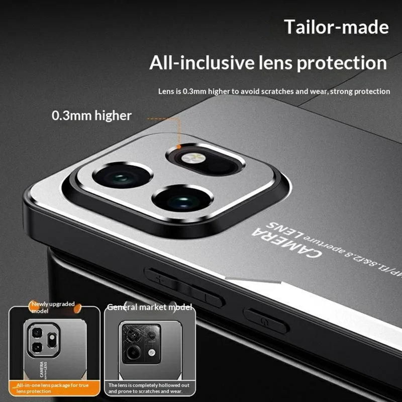 Capa para Telemóvel OnePlus 15T 5G em Liga de Alumínio, TPU e PC - Prata