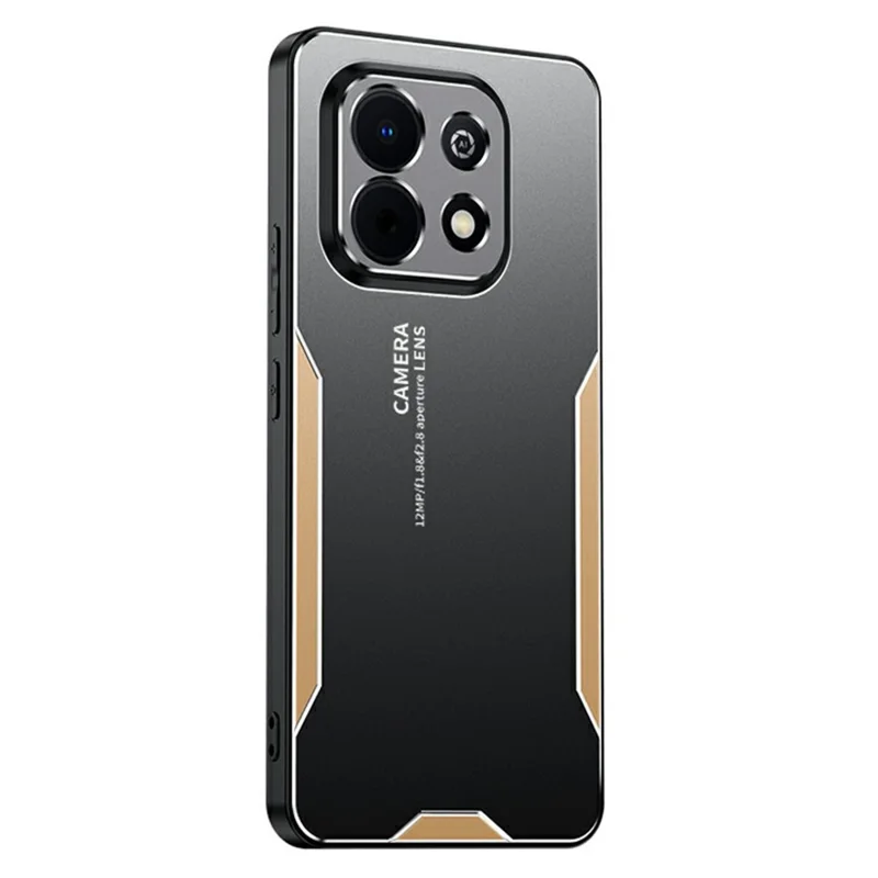 For Xiaomi Redmi Note 15 4G (Global) Phone Case Aluminium Alloy TPU PC Back Cover - Gold