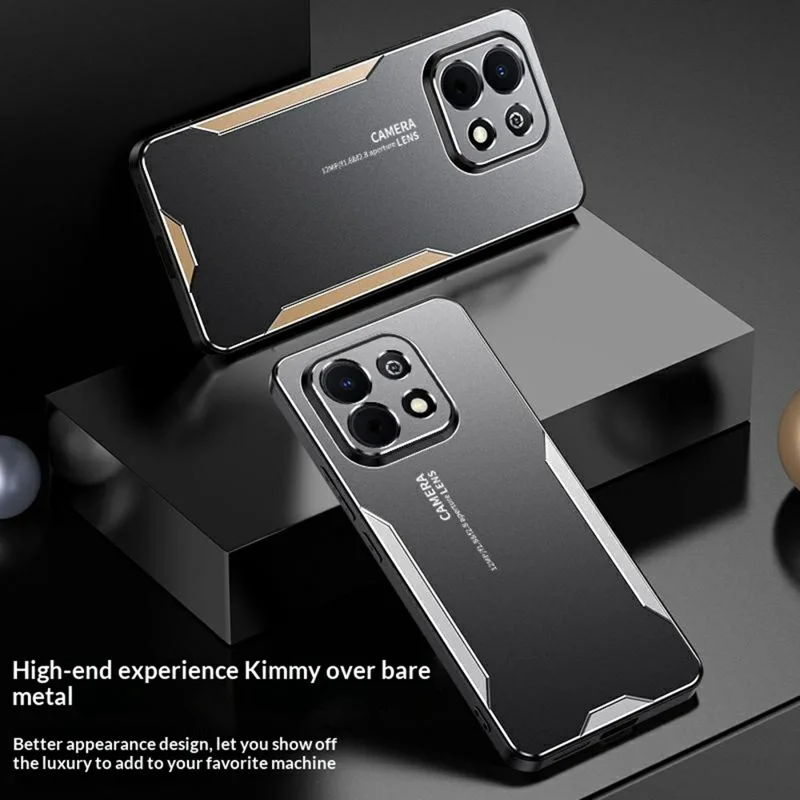 For Xiaomi Redmi Note 15 4G (Global) Phone Case Aluminium Alloy TPU PC Back Cover - Gold
