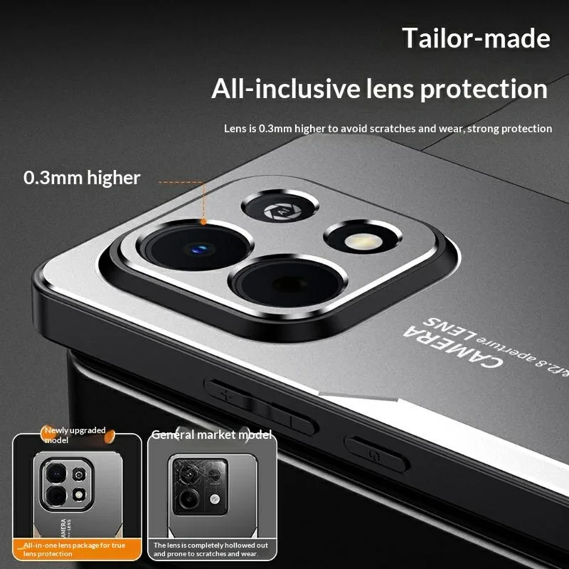 For Xiaomi Redmi Note 15 4G (Global) Phone Case Aluminium Alloy TPU PC Back Cover - Gold