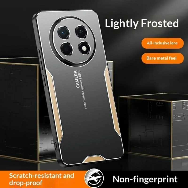 For Xiaomi Redmi Note 15 4G (Global) Phone Case Aluminium Alloy TPU PC Back Cover - Gold