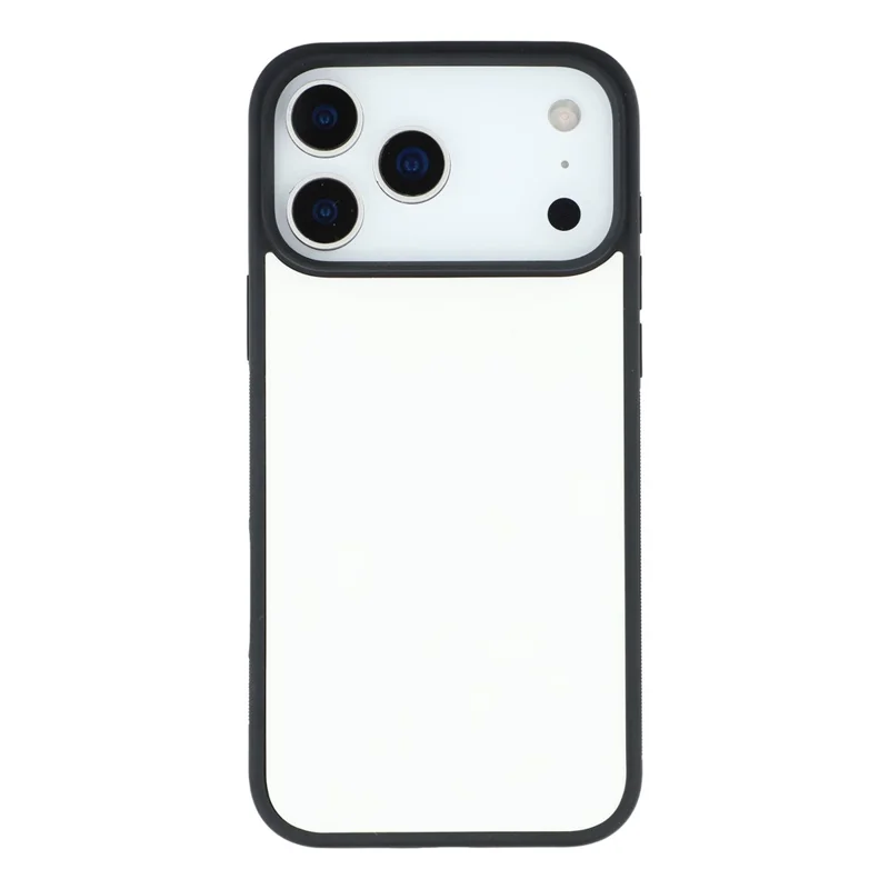 10Pcs for iPhone 17 Pro Case TPU PC Magnetic Ring DIY Blank Sublimation Phone Cover with Film Sheet - Black