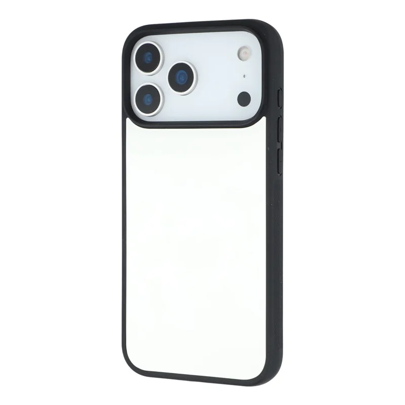 10 st för iPhone 17 Pro Max hårddel TPU PC Magnetisk ring DIY Tom Sublimerings mobilhölje med Filmskiva - Svart