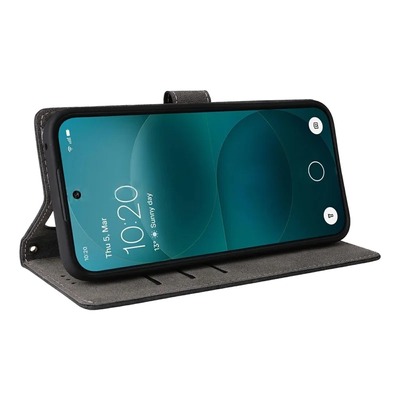 For Nothing Phone (4a) Pro Case Wallet RFID Blocking PU Leather Phone Cover Stand with Strap - Black