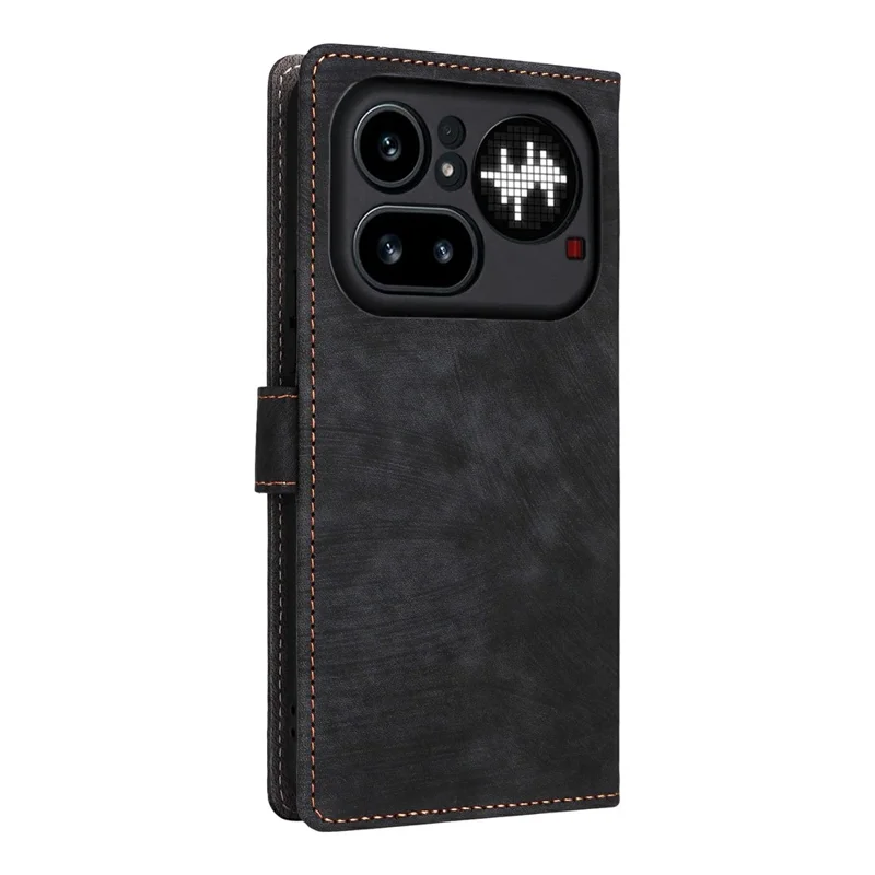 For Nothing Phone (4a) Pro Case Wallet RFID Blocking PU Leather Phone Cover Stand with Strap - Black