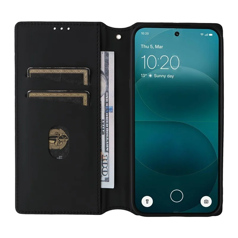 For Nothing Phone (4a) Pro Case Wallet Rhombus Imprinted PU Leather Phone Cover - Silver