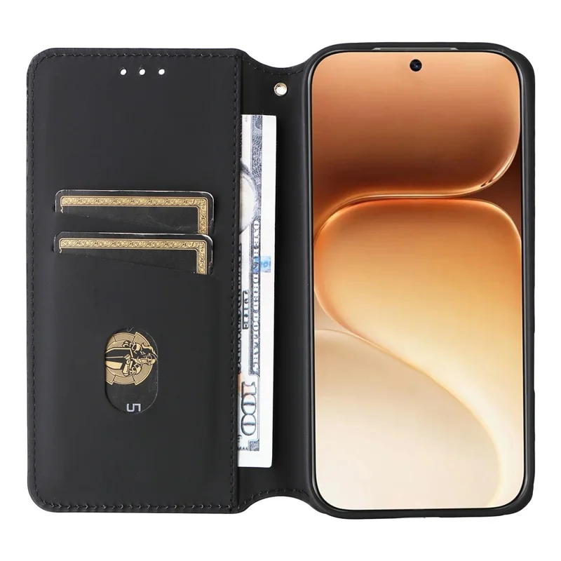 For Honor 600 5G  /  600 Pro 5G Case Wallet Rhombus Imprinted PU Leather Phone Cover - Silver