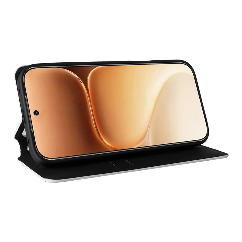 For Honor 600 5G  /  600 Pro 5G Case Wallet Rhombus Imprinted PU Leather Phone Cover - Silver