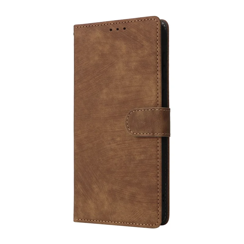 For Samsung Galaxy A37 5G Case Wallet RFID Blocking PU Leather Phone Cover Stand with Strap - Brown