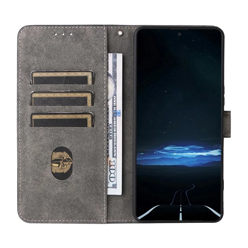 Cover per Sony Xperia 1 VIII con Portafoglio, Blocco RFID, Supporto in Pelle PU con Cinturino - Nero