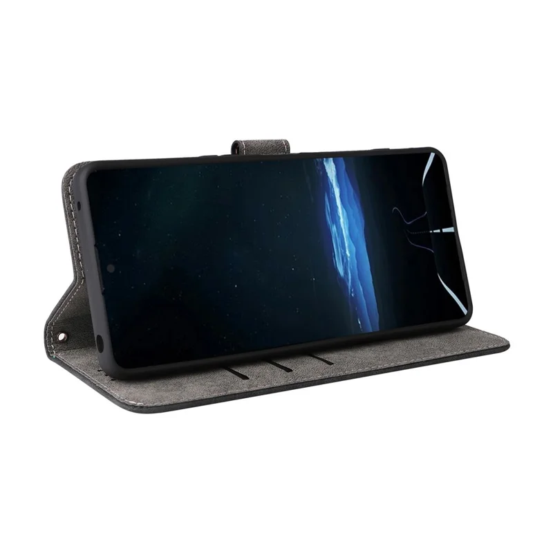 Cover per Sony Xperia 1 VIII con Portafoglio, Blocco RFID, Supporto in Pelle PU con Cinturino - Nero