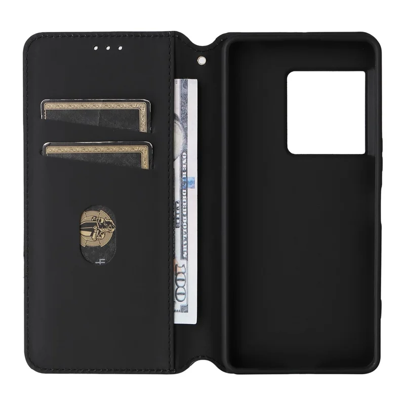 Custodia portafoglio per Sony Xperia 1 VIII, cover in pelle PU con stampa a rombi - Argento